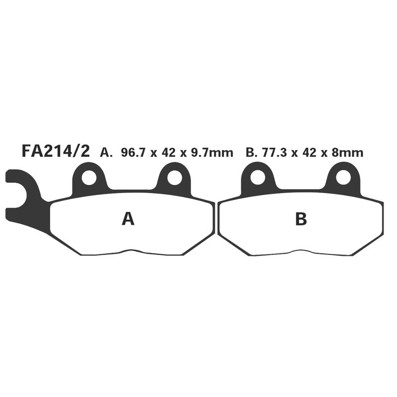 Ebc Pastiglie freno Hh Triumph Speed triple Posteriore FA214/2HH