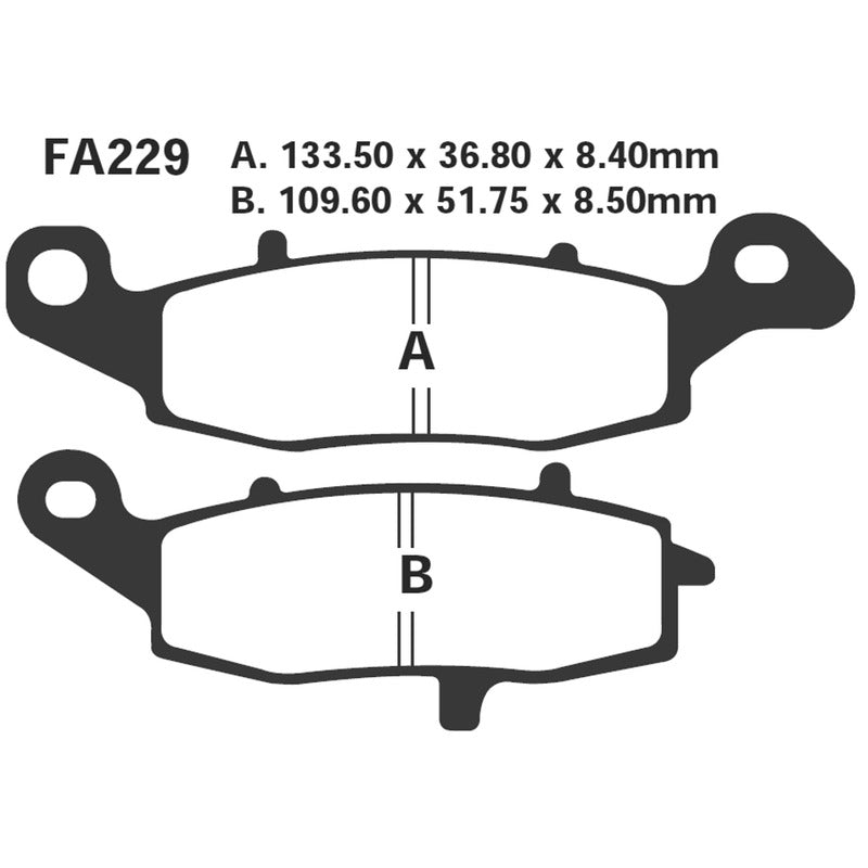 Ebc Pastiglie freno Hh Suzuki Sv 650 Anteriore sinistra FA229HH