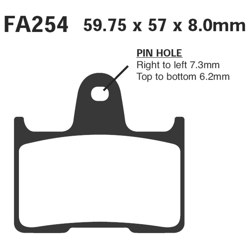 Ebc Pastiglie freno Hh Kawasaki Zx-7Rr 96-99 Posteriore FA254HH