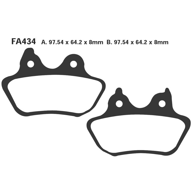 Ebc Pastiglie freno Hh Harley davidson Softail standard Posteriore 06-07 FA434HH