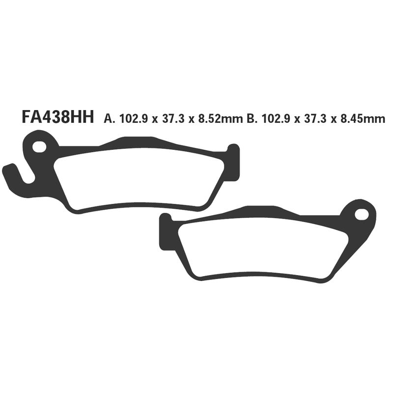 Ebc Pastiglie freno Hh Bmw K 1200 Gt 06-07 Posteriore FA438HH