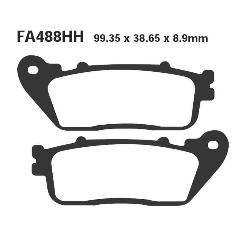 Ebc Pastiglie freno Hh Honda Cbr 1000 R 08- Posteriore FA488HH