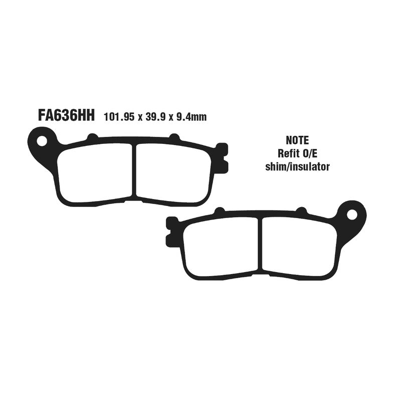 Ebc Pastiglie freno Hh Honda Vfr 1200 X crosstourer 12- FA636HH