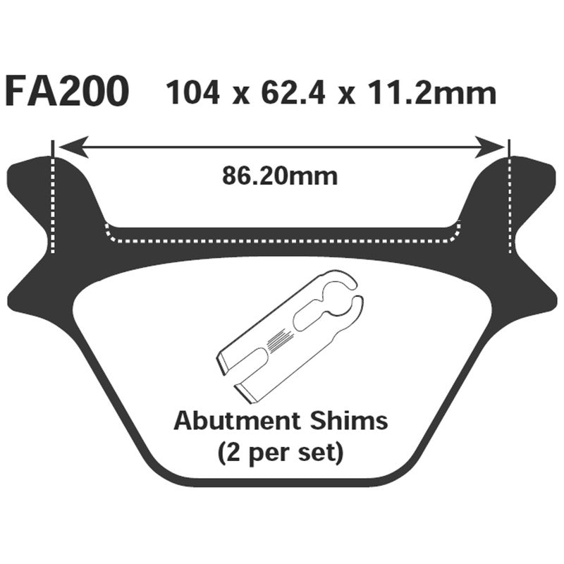 Ebc Pastiglie freno Epfa Harley Davidson EPFA200HH