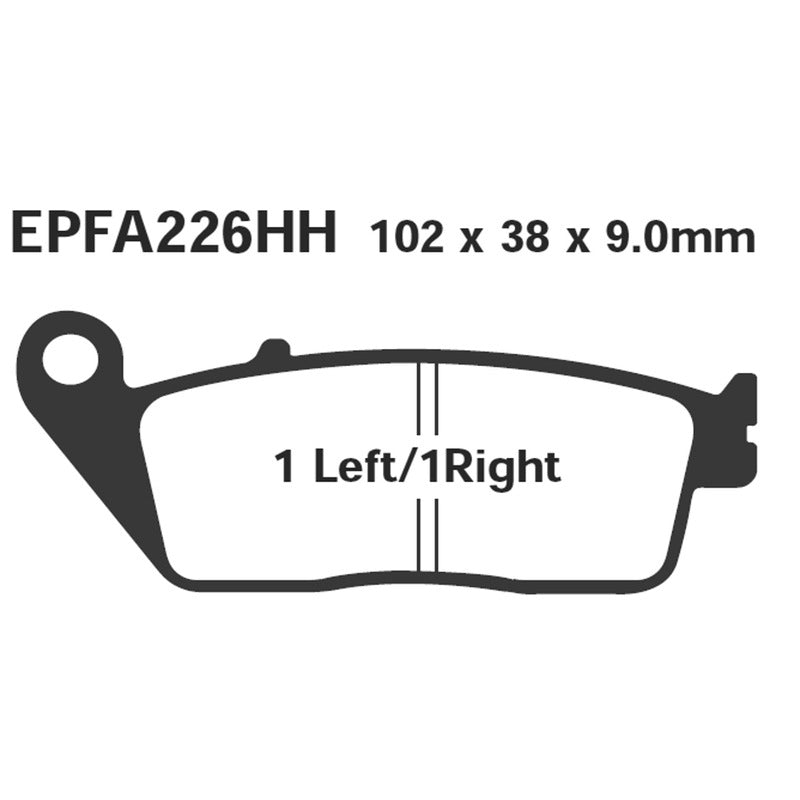 Ebc Pastiglie freno Epfa Honda Hornet 600 98- Street Triple 675 07- EPFA226HH