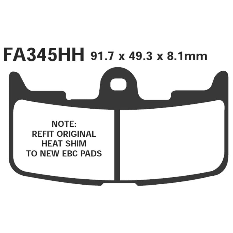 Ebc Pastiglie freno Epfa Buell Xb9R/S02-09, Xb12R/S 04-08 EPFA345HH