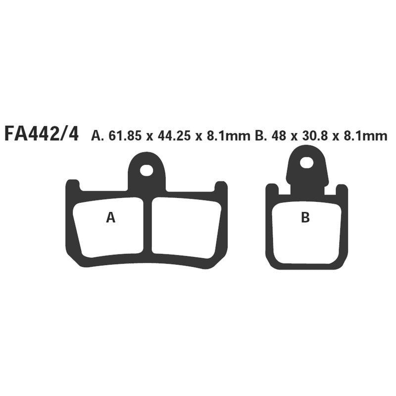 Ebc Pastiglie freno Gpfax Yamaha R1 07- GPFAX442/4HH