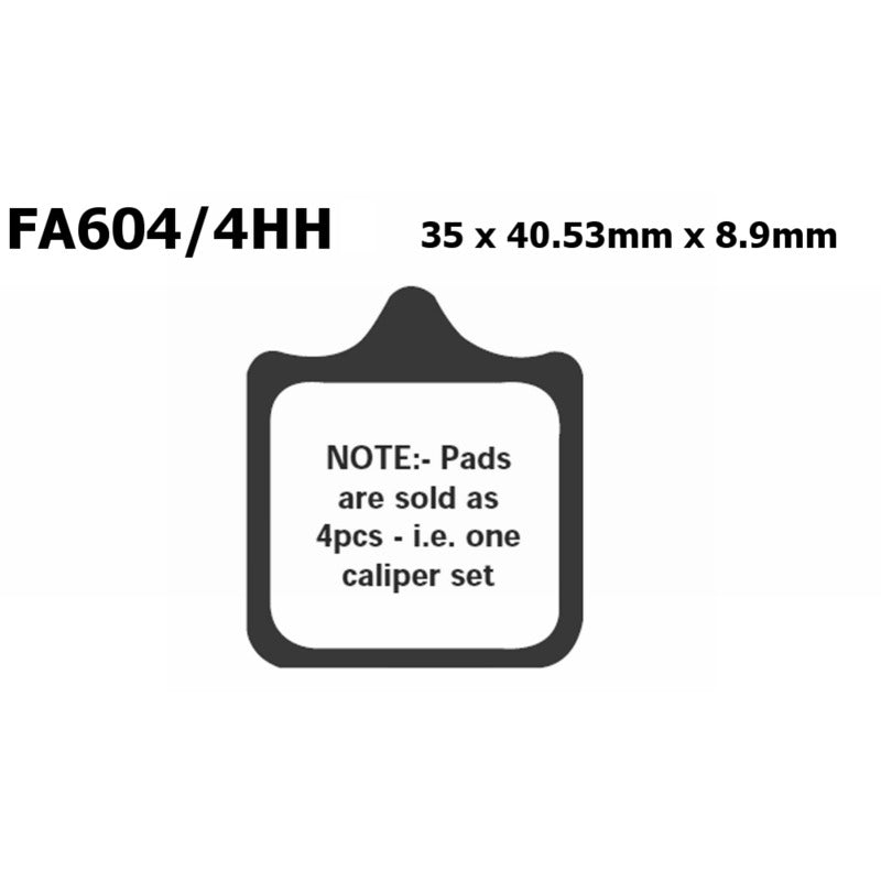 Ebc Pastiglie freno Gpfax Bmw S 1000 Rr 2 coppie 4Pz Anteriore GPFAX604/4HH