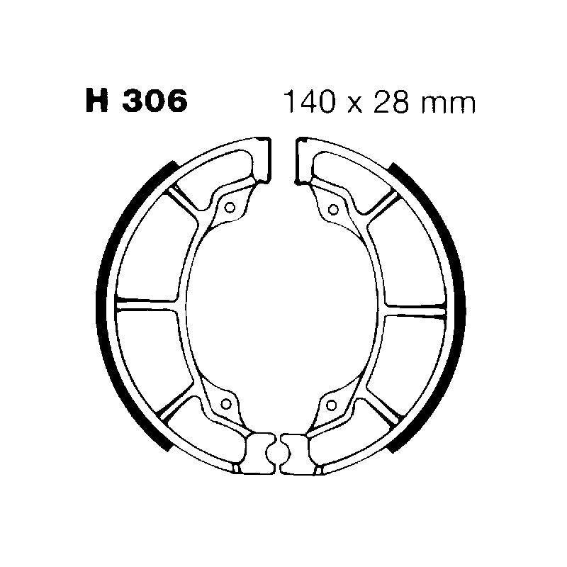 EBC Brake Shoes Polaris Phoenix 200 05- Rear H306
