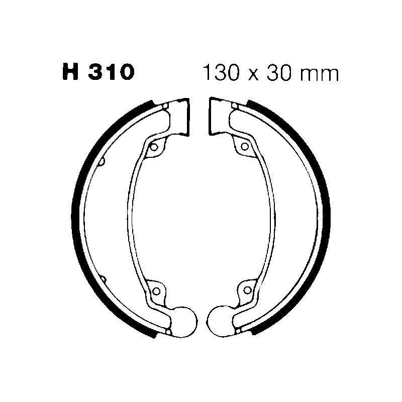 Ebc Ganasce Freno Honda Cm 250 Posteriore H310