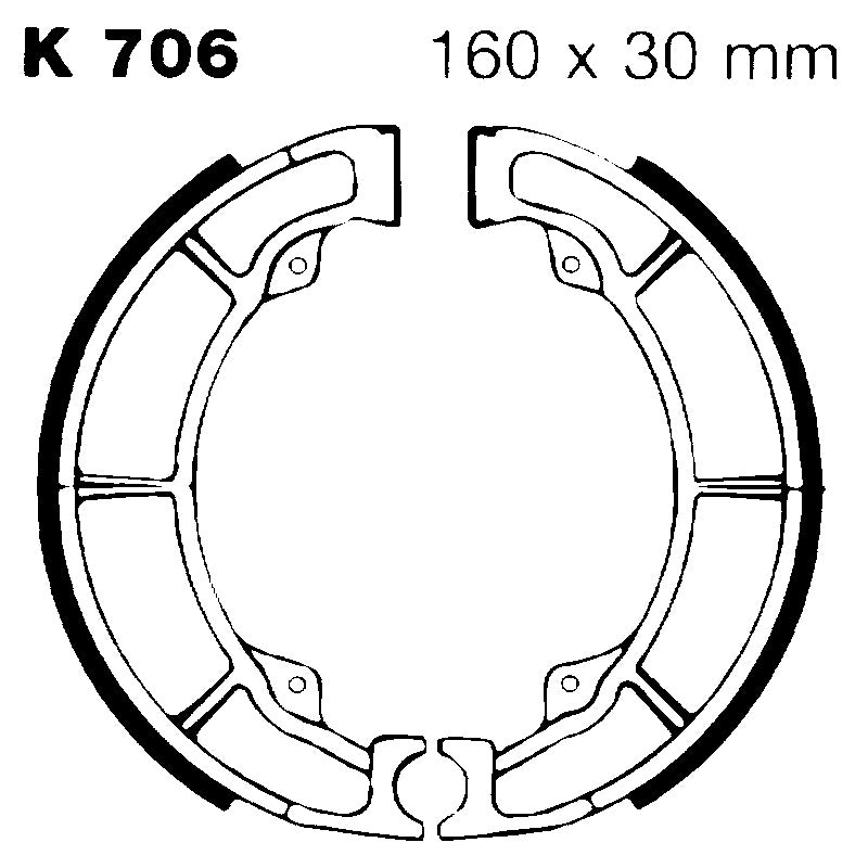 EBC Brake Shoes Kawasaki ZR400 K706