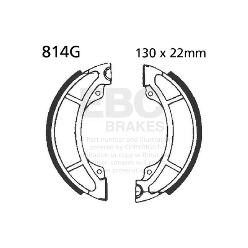 Ebc Brake Shoes Ktm Mx 80/125/250/300 814G