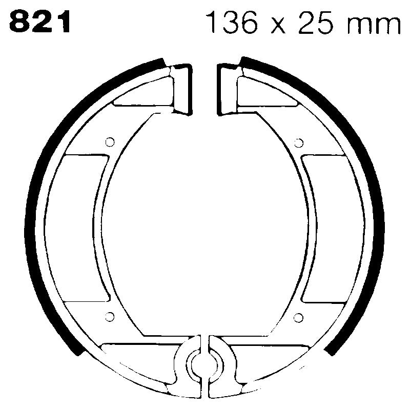 Ebc Ganasce Freno Maico Anteriore 821G