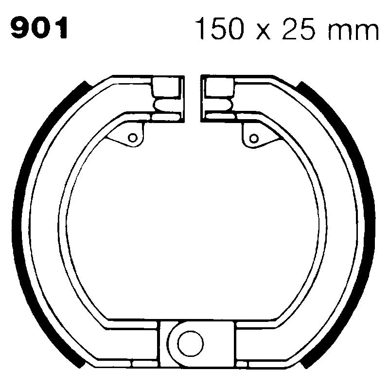 Ebc Ganasce Freno Piaggio vespa 125 Gtr 150 Sprint Veloce 74- V901