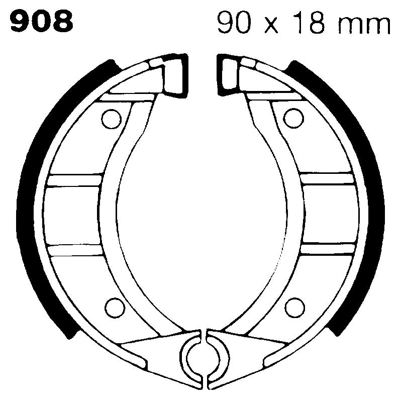 Ebc Ganasce Freno Ciao Mozzo Grimeca Diametro 90 908