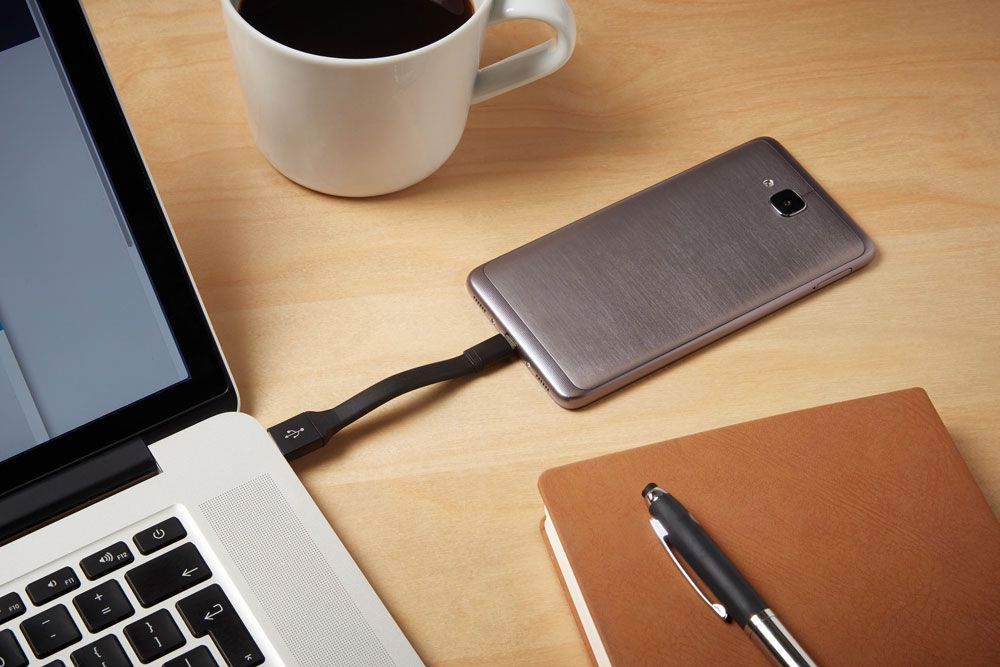 Cable de carga y sincronización Lightning y micro USB de 1 m con llavero