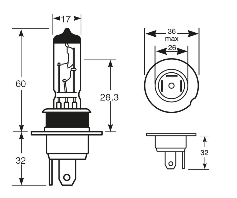 Ringbirne 12V 60/55W
