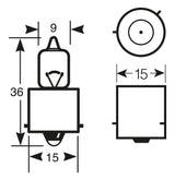 Ringlichtbirne 12V 10W