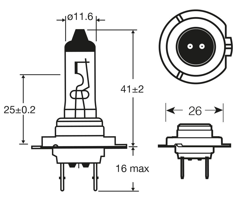 Ring Lampadina Heavy Duty 24V 70W H7