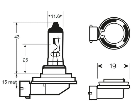 Ringförmige Halogenlampe 12V 35W H8