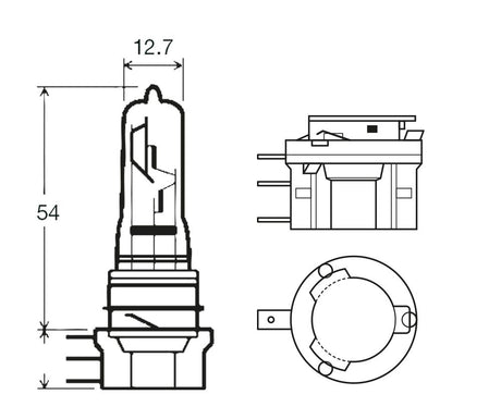 Ringförmige Halogenlampe 12V 55/15W H15