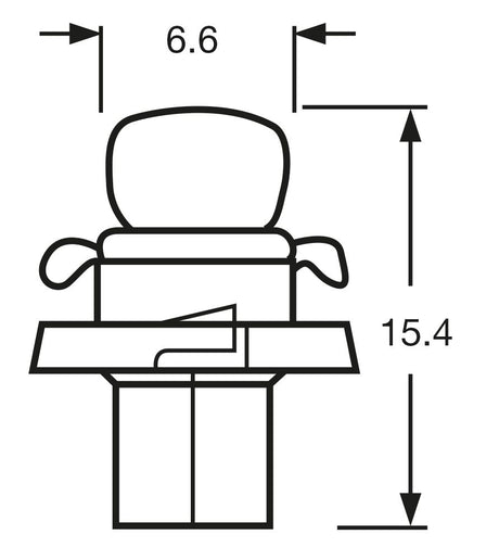 Ring Lampadina 12,6V 1.5W zoccolo bianco