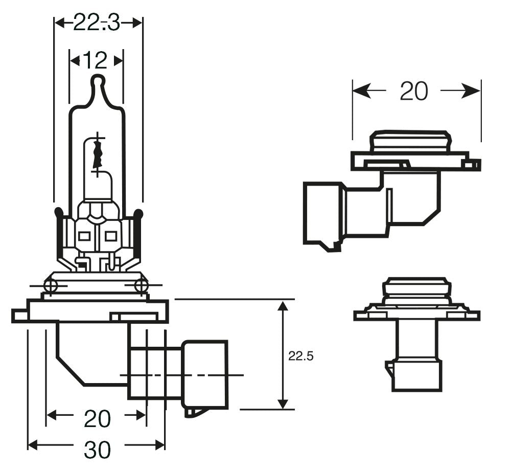 Ringbirne 12V 60W HB3
