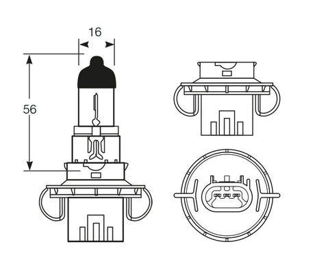 Ringbirne 12V 60/55W H13