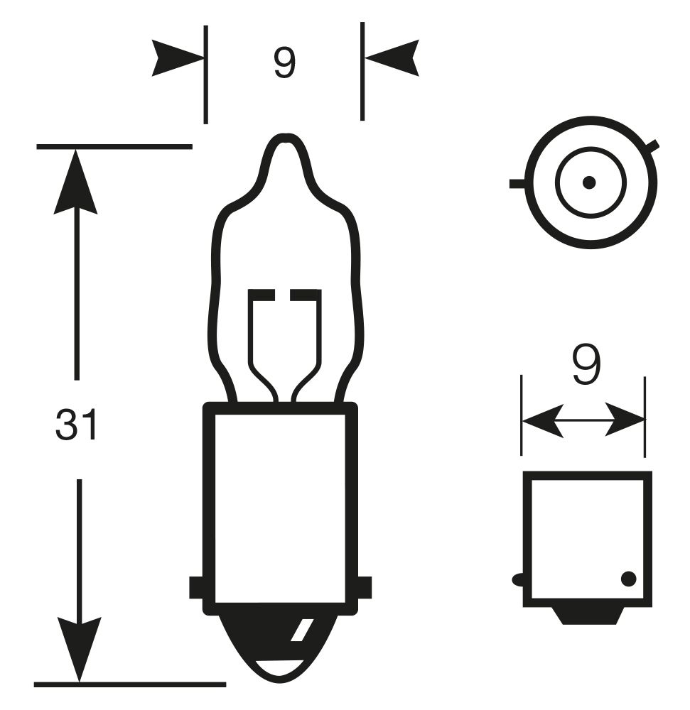Bombilla de anillo 12V 6W H6W