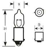 Bombilla de anillo 12V 6W H6W