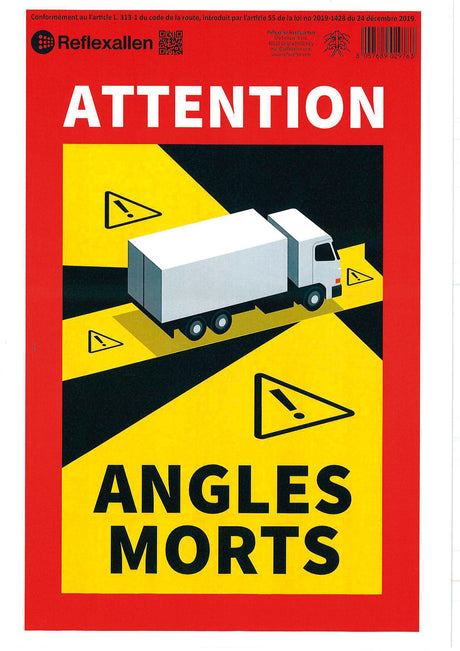 Lampa Contrassegno adesivo angoli morti, 1 pz - Camion RA90601