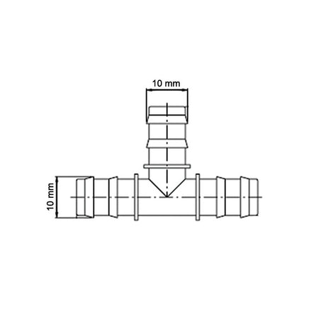 Manicotto a T diametro 10 mm RAC50214