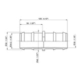 Manicotto dritto diametro 40 mm in blister RACD40C