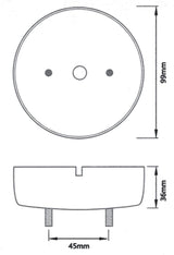 Ring Base per montaggio fanali a led da 95 mm