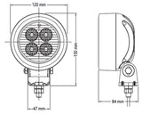 Ringförmige LED-Arbeitsleuchte, rund, 12–48 V
