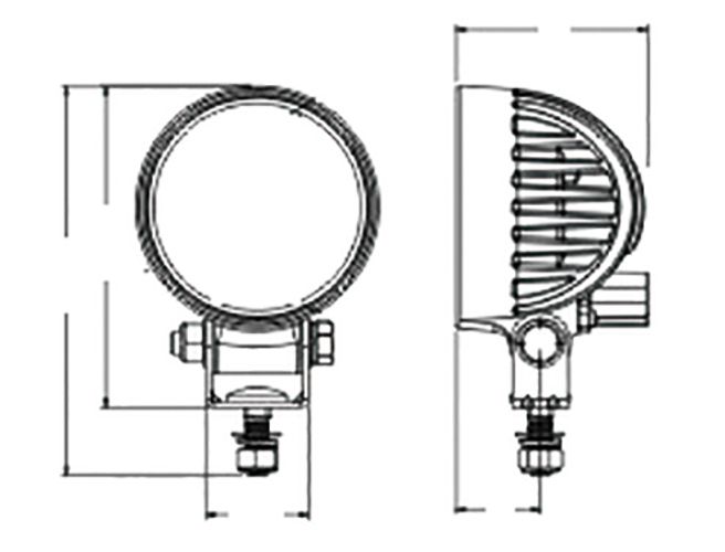 Ring Faro da lavoro rotondo a led 12-24V