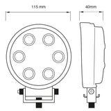 Luz de trabajo LED de anillo redonda de 9-32 V