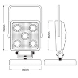 Ring Faro da lavoro magnetico a led 9-33V