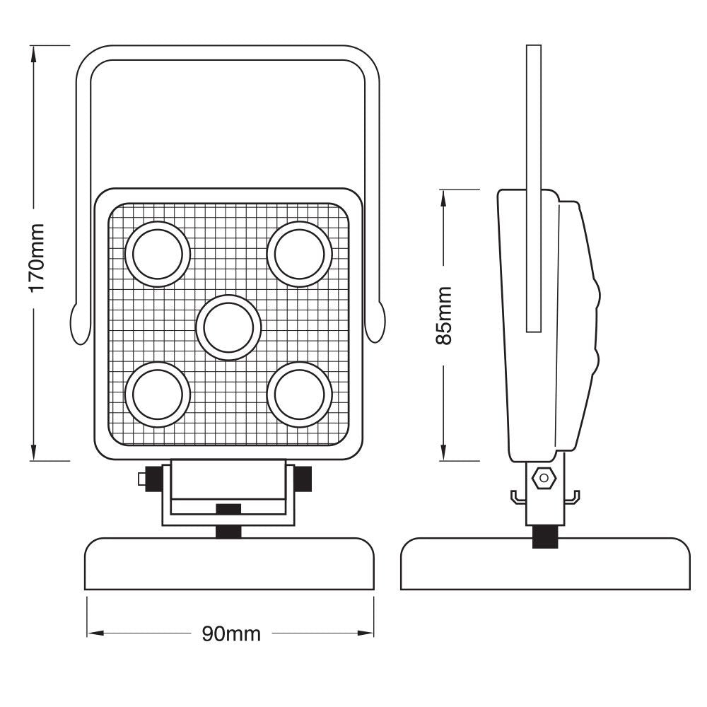Ringförmige magnetische LED-Arbeitsleuchte 9-33V