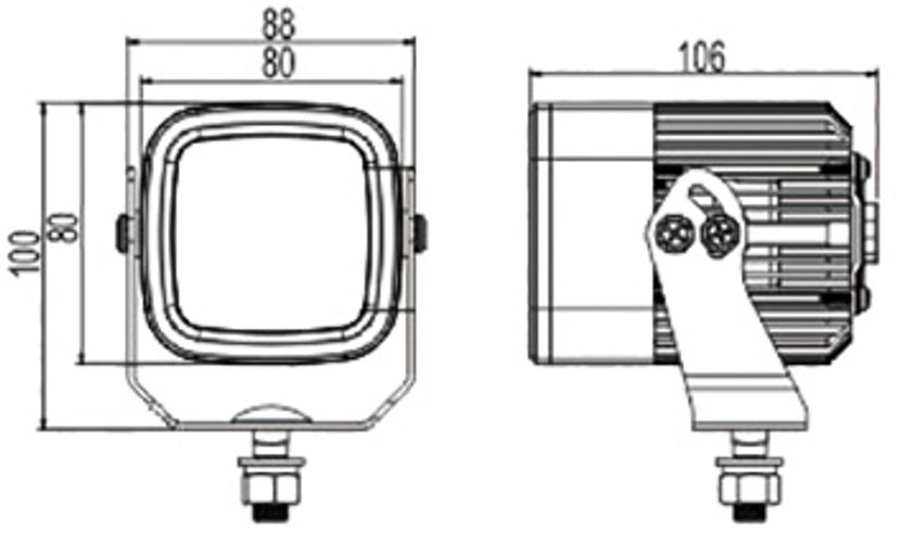 Ring Faro da lavoro Cube a led 12-24V fascio spot