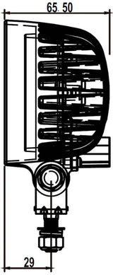 Ringförmige ovale LED-Arbeitsleuchte, 12–24 V