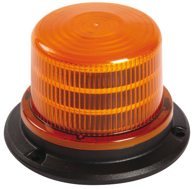 Luz LED intermitente de anillo ámbar 12/24 V con fijación DIN