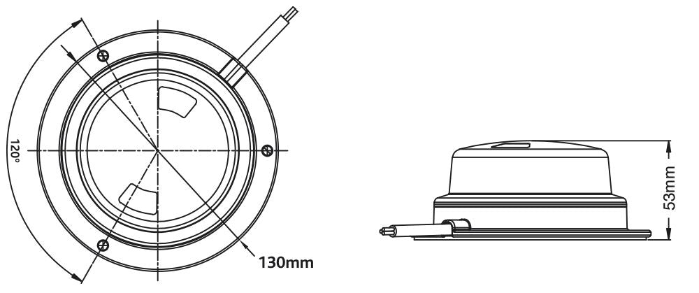 Ring Luce lampeggiante a led ambra 12/24V ultrasottile