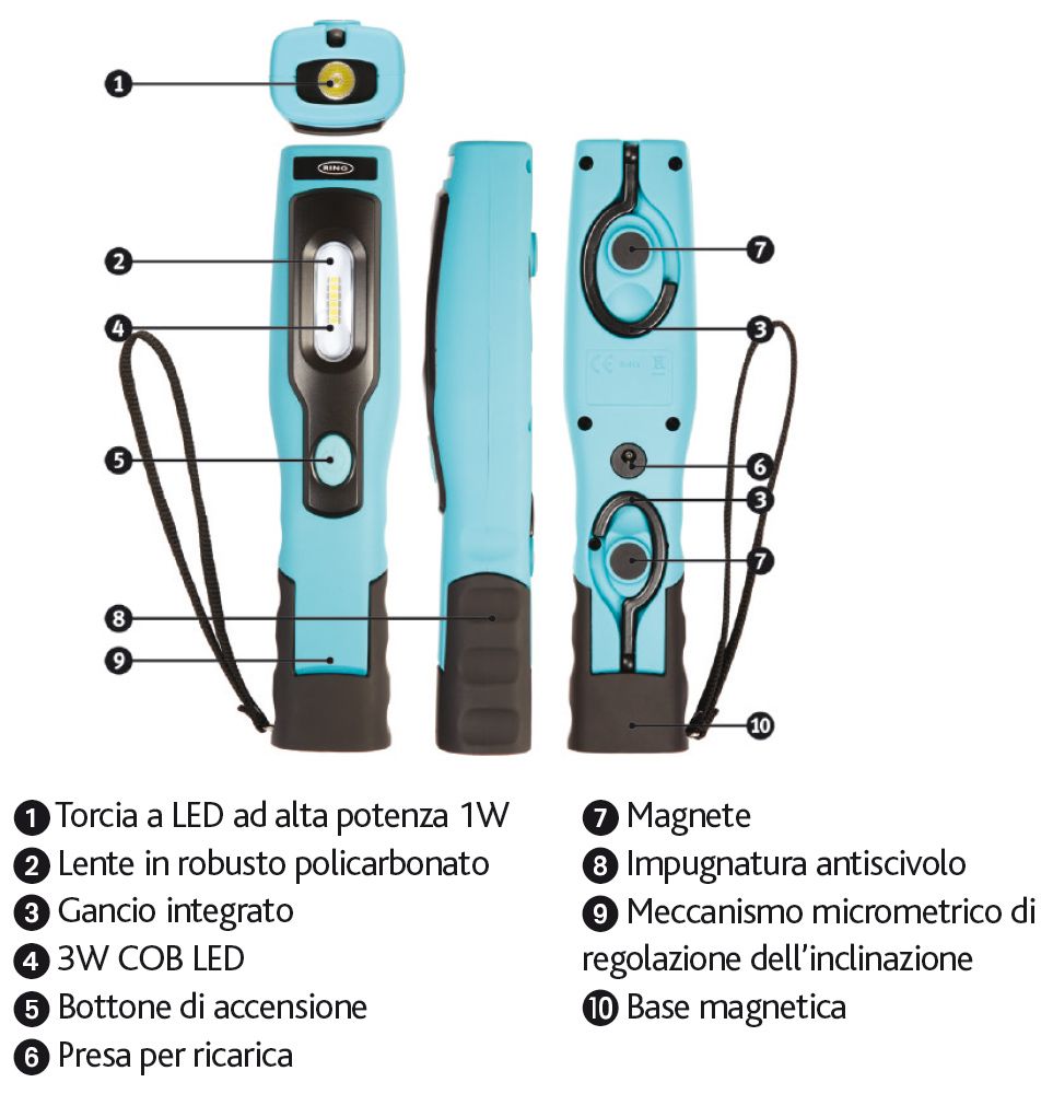 Lámpara de inspección LED profesional MAGflex