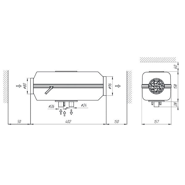 Autoterm Air 2D Riscaldatore ad aria Camper e Van con pannello PU-5