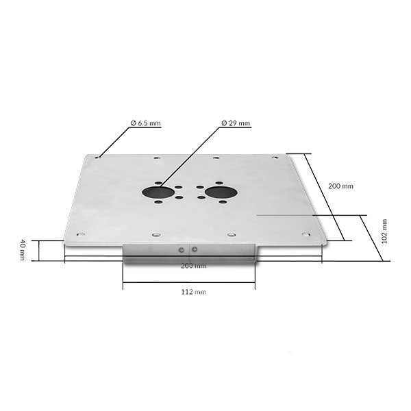 Autoterm Staffa montaggio pavimento AIR 4D - H 40 mm