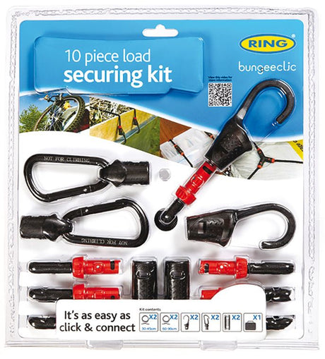 Gepäckgummiringe, 10-teilig, Bungeecljc