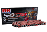 Cadena de transmisión Rk Takasago 520MXZ5-120 CL ​​​​ROJA 120 eslabones
