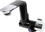 Rubinetto miscelatore Arona corto Nero/Cromo con interruttore pompa CAN