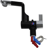Rubinetto miscelatore Arona corto Nero/Cromo con interruttore pompa CAN